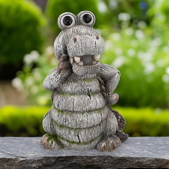 Northlight Sassy Crocodile Outdoor Garden Statue - 13.25"