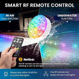 LOFTEK Submersible Pool Lights with Remote, Rechargeable LED Pool Light, Underwater Pool Light, 16 Color Changing Floating Pool Lights for Pool, Shower, Hottub, Pond, Bathroom (4 Pack)