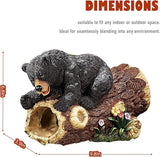 Bear Statue Gutter Downspout Extensions Decorative, Rain Gutter Downspout Splash Block Extender Cover, Gutter Extender Diverter Fit for 2" × 3" Downspouts