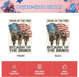 AVOIN colorlife Memorial Day Patriotic Garden Flag 12x18 Inch Double Sided Outside, USA Military Soldiers Veteran 4th of July Yard Outdoor Decoration
