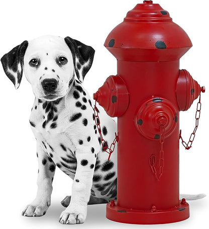 Sunnydaze Fire Hydrant for Dogs to Pee On - Dog Fire Hydrant Pee Post for Potty Training - Red Powder-Coated Paint Finish - 21" H