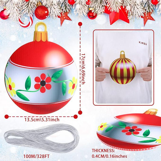 Sumind 10 Pieces Large Christmas Decorations Outdoor Christmas Hanging Ornaments Yard Lawn Signs Round Double Sided Porch Ornaments for Xmas Party Decor(Cartoon Style)