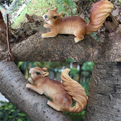 2 Pcs Animal Garden Statue, Resin Simulated Animal Figurines, Outdoor Yard Decorations for Home, Patio, Lawn, Terrace, Backyards Ornament