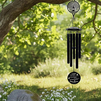 Personalized Memorial Wind Chimes for Loss of Loved One Custom Sympathy Gift in Loving Memory Outdoor Wind Chimes for Mom Dad Bereavement Remembrance Gift (Memorial 1)