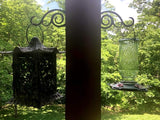 6-Inch Outdoor Indoor Decorative Iron Lantern Wall Hooks Hangers for Hanging Wind Chimes Hummingbird Feeders Candle Holders(Black, Set of 2)