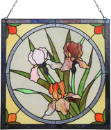 Dutch Iris Suncatcher for Window Flower Stained Glass Sheets Window Film Hanging Panel, suncatcher Flower Stain Glass Decor Home Decoration