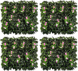 Dense Flowering Ivy Privacy Screen- Realistic Faux Foliage on Expandable Willow Fence for Outdoor, Patio, Balcony Cover & Decorative Shade Panel, UV Protected