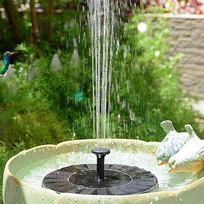 Solar Bird Bath Fountain Pump, Floating Garden Water Pump, Outdoor Patio Porch Backyard Pond Pool Landscape Decorative Bird Bath Feature