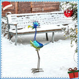 Vibrant Metal Flamingo Decor - Large Metal Yard Art - Outdoor Decoration Garden Statues - Standing Pink Flamingo for Yard, Elegant Flamingos Garden Sculpture & Gift for Women