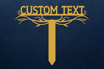 Custom Metal Text Garden Stake, Personalized Garden Sign, Garden Marker, Outdoor Sign, Steel Yard Art, Lawn Garden Art, Garden Sign on Stakes, Personalized Garden Signs for Outside, Housewarming Gift