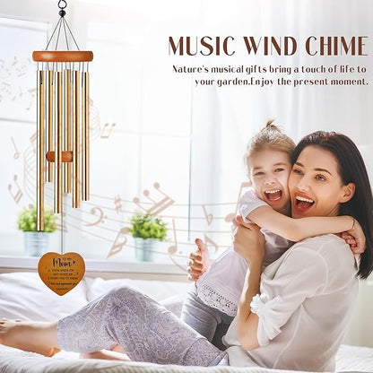 Mom Gifts Wind Chime - Metal Windchimes Indoor Outdoor Hanging Decor Waterproof Garden Patio Decoration Appreciation Mother's Day Birthday Gift for Best Mama Mother in Law from Daughter Son