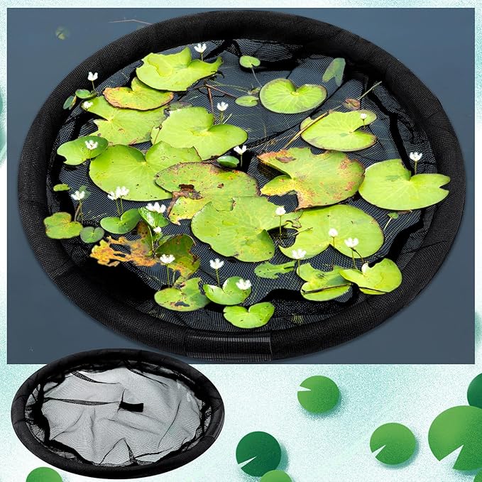 Diameter Fish Barrier Black Flora Round Floating Island Plant Protector for Your Home Pond Protects Fish