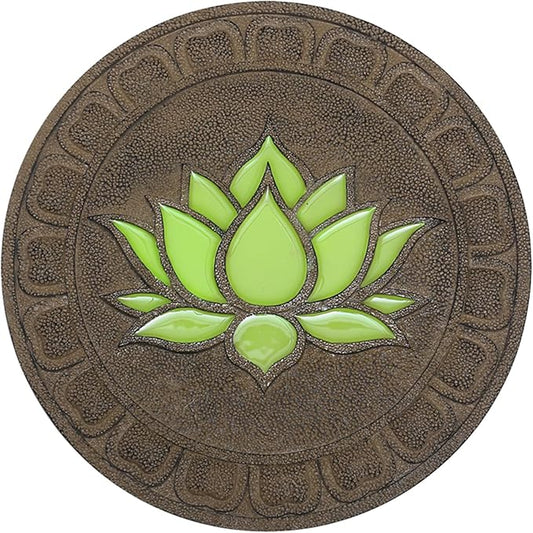 Stepping Luminous Stones for Garden, Lotus Pattern Outdoor Stepping Stone, Decorative Yard Art Step Stone for Walkways, Lawn, Patio, Path, Flower Bed, 3pcs, Style 2
