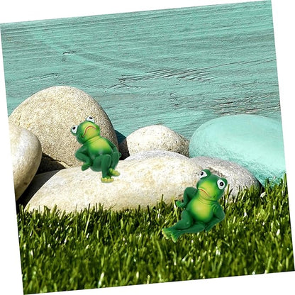 Milisten Adorable Resin Frog Statue for Garden Decor Weather-Resistant Frog Ornament Compact for Use Unique Garden Decoration