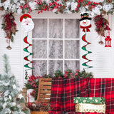 NOVWANG 2 Pcs Christmas Wind Spinners, 40 Inch Christmas Santa Snowman Wind Spinners Winter Outdoor Hanging Decorations for Holiday Indoor Outdoor Yard Patio Lawn Garden Decor