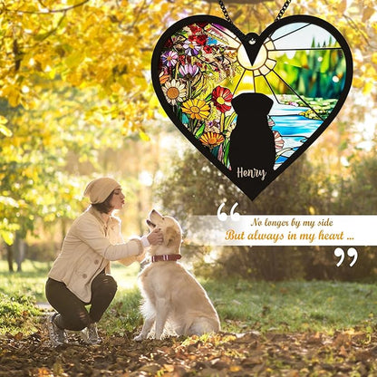 Personalized Dog Memorial Ornaments Pet Christmas Xmas Tree Ornament Window Car Hanging Sympathy Gift for Loss of Dogs, Pet Remembrance Keepsake Remembrance Gifts for Dog Lovers Outdoor Decor