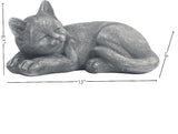 GENUINQ Garden Sleeping Cat Memorial Stone Cat Grave Marker Remembrance Kitten Statues for Garden,Patio,Lawn,Grave Decor Pet Sympathy Gift