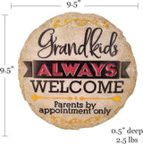 Spoontiques - Garden Décor - Grandkids Welcome Stepping Stone - Decorative Stone for Garden