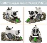 Funny Cat Gutter Downspout Extender Statue, Garden Animal Decor Gutter Extension, Splash Block, Eco-Friendly Resin, Outdoor Decor Sculpture, Gutter Diverter Rain Perfect for 3"x4" Downspout
