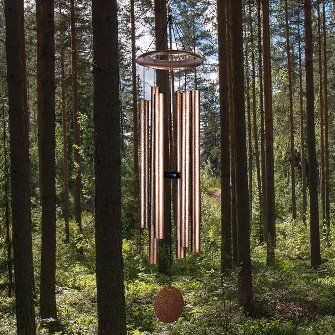 50 Inch Aluminum Wind Chimes Large Outdoor Memorial Hanging Wind Chime with Deep Church Bell Sound Heavy Duty 3.6mm Thick Tubes for Garden Porch, Patio Yard and Home Decor Taiwan Made