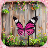 1 Pcs Spring Metal Butterfly Garden Stakes Decor 16.5 Inch Decorative Pink Purple Butterfly Yard Stake Outdoor Insect Decor Metal Garden Art Ornaments for Patio Porch Lawn Backyard