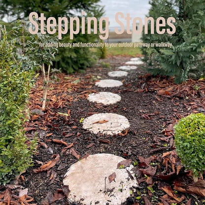 4Pcs Outdoor Stepping Stone Weather-Proof Garden Yard Lawn Patio Decorative Stone Walkway Pathway Pavers Round Square Hexagon Landscaping Stone Milestones Decorative Beige Hexagon