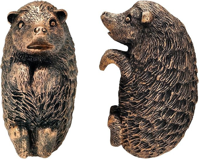 Hedgehog Plant Pot Hanger Garden Statues Resin Hedgehog Flower Pot Hugger Pot Plant Decoration Plant Decorative Figurines for Fairy Garden Fence Yard Patio Outdoor Indoor Hanging Ornaments