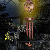 Wind Chimes for Outside, Windchimes Outdoors Hummingbird Gifts for Mom Women Grandma, Hanging Solar Lantern Solar Wind Chimes for Outside Patio Yard Garden Decor