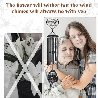 Memorial Gifts for Loss of Grandma, Prayer Angel Sympathy Wind Chimes, Loss of Grandma Sympathy Gift - A Gift to Express Condolence, Bereavement, Comfort, Remembrance and Healing