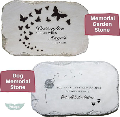 Memorial Stones for Loved Ones Outside - Memorial Garden Stones in Memory of Loved Ones Lost, Pet Memorial Stone, Garden Remembrance Stones - 10.5 x 7 x 0.5 inches, Waterproof Resin