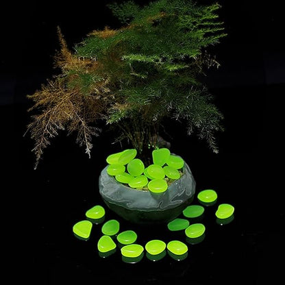 150pcs Glow in the Dark Garden Pebbles for Walkways and Decor (Green)