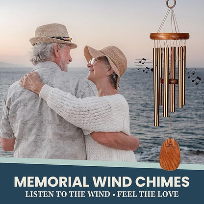 Woodstock Chimes Amazing Grace Wind Chime for Outside 16" Small Bronze, Outdoor Decor for Patio, Porch, Garden, Memorial Gift for Loved Ones AGSBR