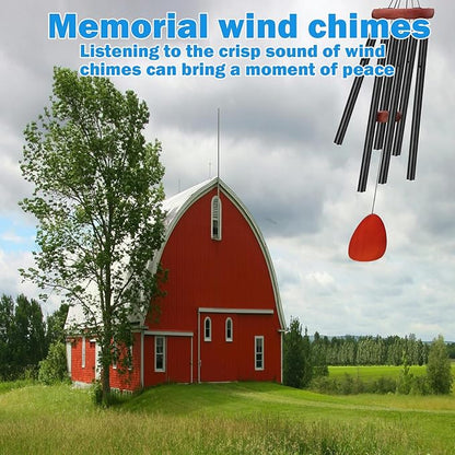 SZMDXL 36" Memorial Wind Chimes for Outdoor Decor,Aluminum & Wooden Large Windchimes with Soothing Relaxing Sounds Deep Melodic Tones Sympathy for Friends Family Neighbors Garden Patio Home Decor Gift