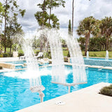 2-Pack Pool Fountain - Dual Spray + 5-Nozzle Water Fountains for Above and In-Ground Pools, 360° Adjustable Swimming Spa Accessories Decoration Summer Water Temperatures Cooling.