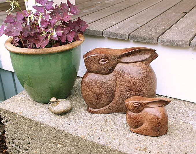 Achla Designs Moon Bunny Garden Statue, Small