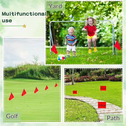 Amylove 300 Pcs Marking Flags 15 x 4 x 5 Inch Marker Flags for Lawn Yard Survey for Lawn Irrigation Landscape Fence Sprinkler Pet Training(Red)