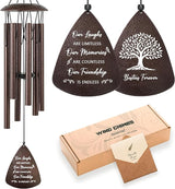 Soopau Gifts for Best Friend Women Men, 32" Bronze Wind Chimes Friendship Gifts, Bestie Gift for Women, Christmas Birthday Gift Idea for Bestfriend BFF