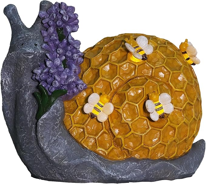 Zayton Garden Outdoor Snail Statues Yard Resin Decoration Gift Handmade Housewarming Gift for Patio Yard Lawn Waterproof Cracking