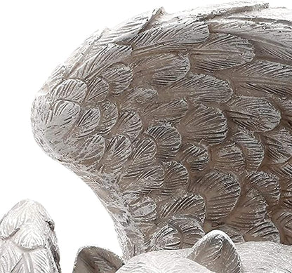 Napco Sleeping Cat Within Angel Wings 8.5 x 5.5 Resin Stone Pet Memorial Figurine, Concrete Grey