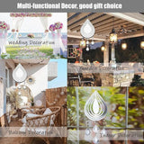 4Pack 8inch Sublimation Wind Spinner Blanks 3D Aluminum Metal Wind Sculpture Kinetic Spinners for Yard and Garden Indoor Art Ornaments Hanging Decoration (Waterdrop Pendant)