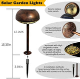 2 Pack Solar Pathway Lights Outdoor, LED Warm White Solar Garden Lights for Garden, Yard, Path, Lawn, Driveway Walkway Decor & Landscape Lighting