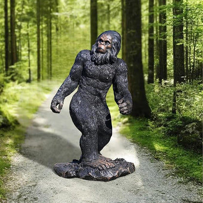Garden Statues Bigfoot Yard Decor - Grandpa Yeti Large Lawn Products Life Size Sasquatch Figurine Resin Tall Outdoor Sculpture for Outside Decorations Patio Front Porch