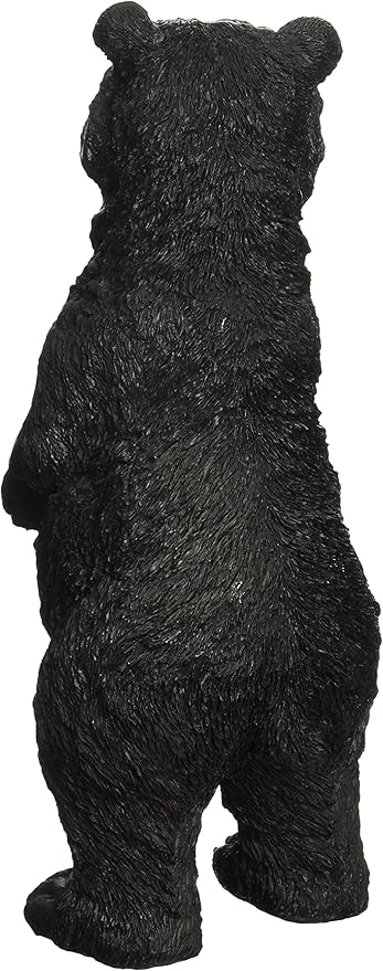 Design Toscano Black Bear Statue Standing, Multicolored