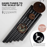 Vanquer Large Wind Chimes for Outside Deep Tone - 46'' Wind Chimes Outdoor Clearance, Windchimes Outdoors, Hummingbird Wind Chime,Sympathy Gift, Patio, Home Décor, Vintage Black (46" Hummingbird)