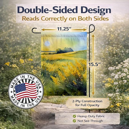 Caroline's Treasures Nebraska Goldenrod in Watercolor Garden Flag Mailbox Flag Decorative Yard Flag Banner Outside Patio Artwork Yard Flower Beds, Garden Size, Multicolor