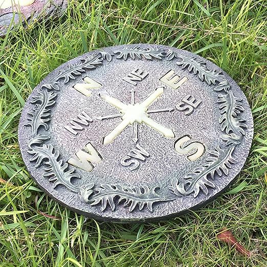 Luminous Garden Stepping Stone, Retro Style Outdoor Backyards Pathway Décor Step Stones, Weatherproof Garden Landscaping Decorative Stone (Size : Style3)