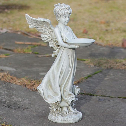Joseph's Studio by Roman, 18" H Angel Birdfeeder Garden Statue, Religious Outdoor Decor