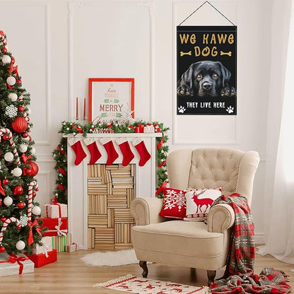 We Have Dog Garden Flag Seasonal Double Sided 12 x 18 Inch Small Yard Flag for Indoor Outdoor Decor Holiday All Seasons