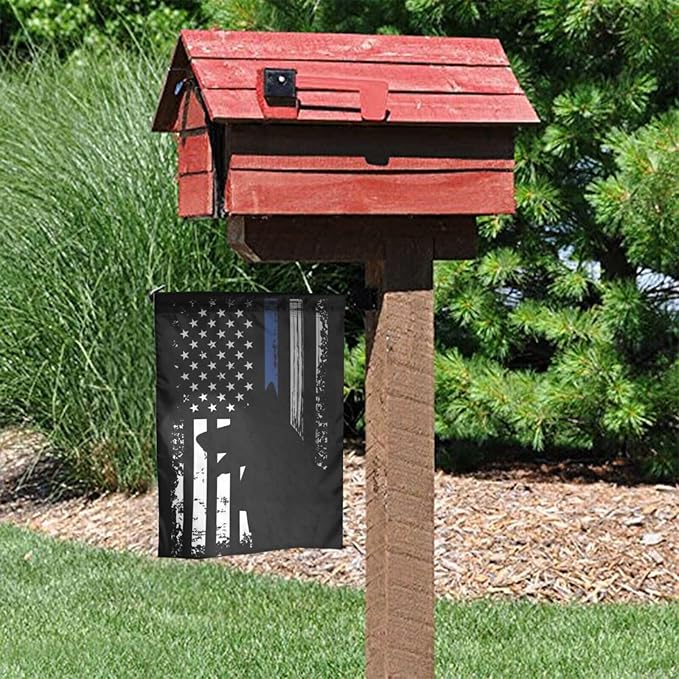 American Police Dog Garden Flag Police K9 Flag Double Sided Vertical 12×18 Inch Banners Double Sided For Lawn Patio Yard Garden Home Outdoor Decor -2