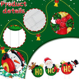 3 Pack Metal Christmas Yard Signs Decor for Multiple Stacked,Voumsil Christmas Yard Stakes Ball Fall Yard Decor for Outside Garden Lawn Porch